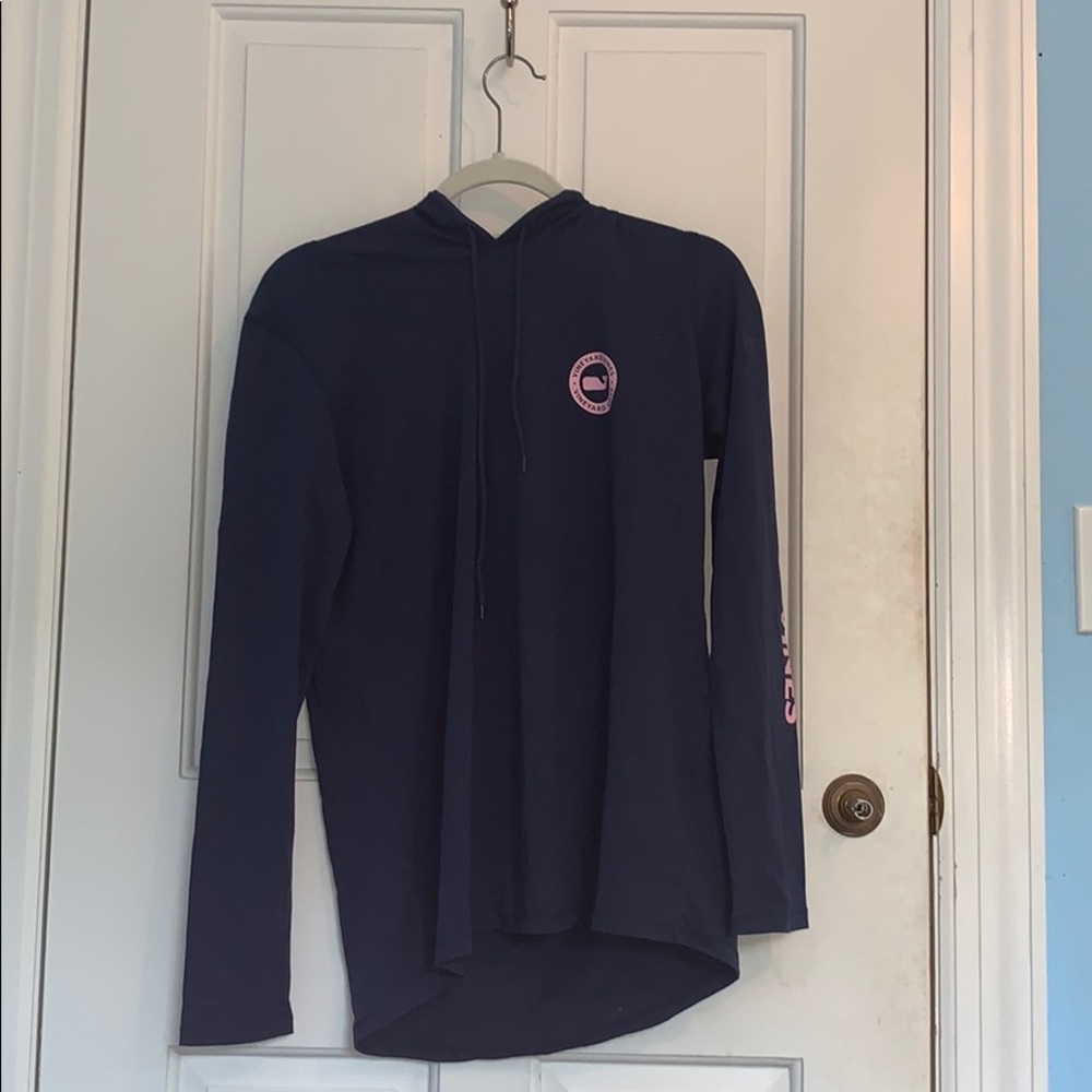 Vineyard Vines Blue Pink Hoodie Long Sleeve